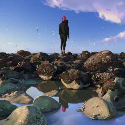 I painted and animated this scene based on the Edinburgh coastline