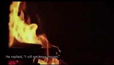 Horrific story of survivor of the Nakba: Child and father thrown in the oven. Source: 1948: creation and catastrophe film