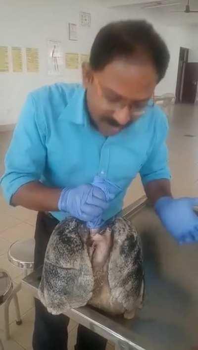 Inflating human Lungs