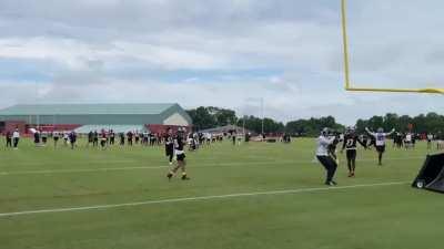 Drake London leaves the DB in another time zone for the TD