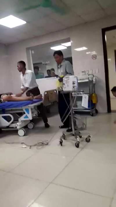 Patient's family members freakout during emergency
