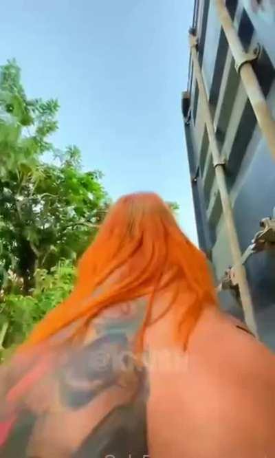 Danm Shes getting it outside Full Vid In Comment