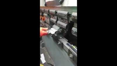 process of making brackets for scaffolding. includes some satisfying press break action