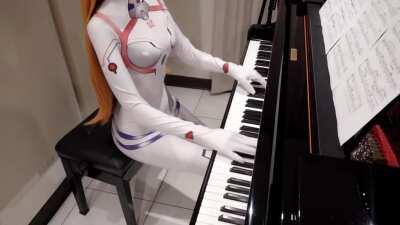 EVANGELION:3.0+1.0 THRICE UPON A TIME One Last Kiss Asuka Cosplay Piano Cover