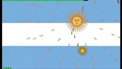 Bandera de Argentina pero el sol esta cagandose a tiros con el sol de Uruguay
