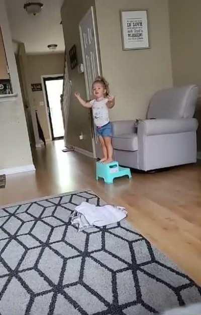 Kitty has had enough of toddler's antics