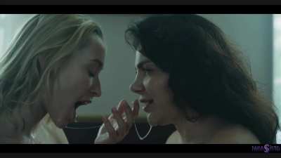 Kelly Collins And Valentina Nappi In A Wild Saliva Exchange