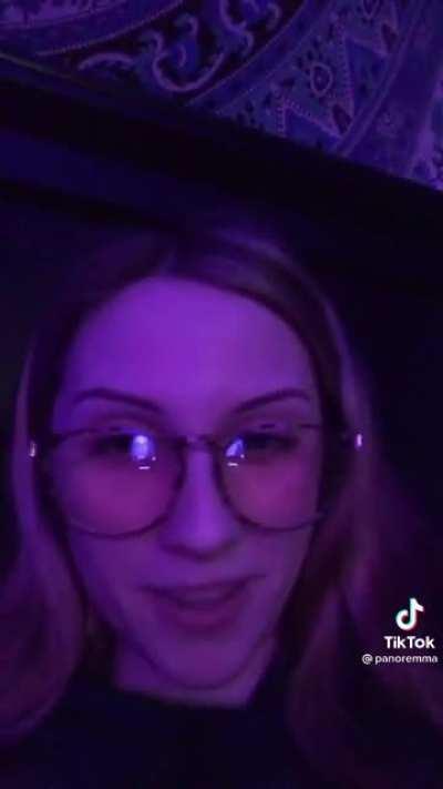 Girl has an accident while watching meme review