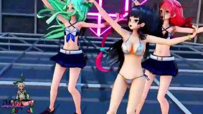 Isokaze, Yamakaze, Kawakaze, Shimakaze & Amatsukaze - Cynical Night Plan [MMD R15]