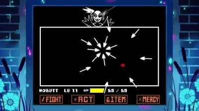 I beat Undyne the Undying without getting hit! (it looks like that because the Nintendo Switch sucks :c)