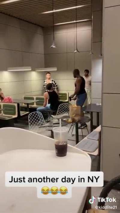 Man brings hatchet to a fight in McDonald’s