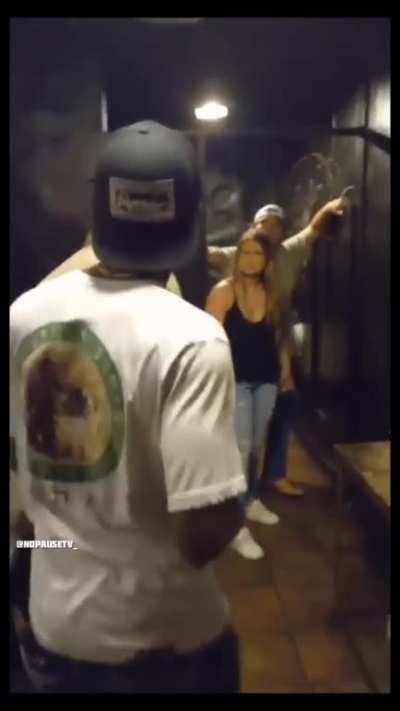 When you find your girlfriend in the men's bathroom with another guy