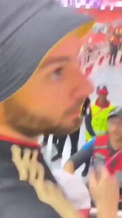 German supporters attacking Arab supporters and calling them Taliban and other slurs after failing to progress in the World Cup.