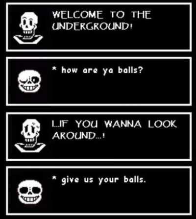He wants your balls