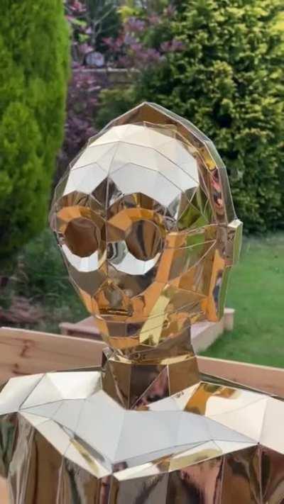 Made a famous robot from the shiniest Paper I could find