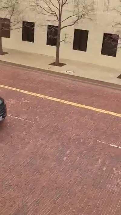 Contribution from my hometown. I give you the Polk Street Wanker. Man would drive down the road everyday and would vigorously beat his meat. Someone finally caught it on film.