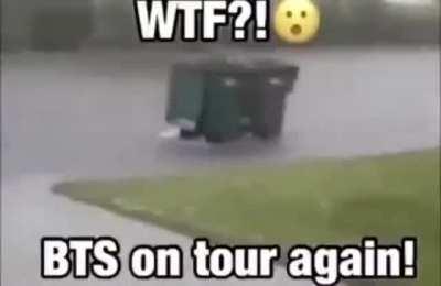 BTS on tour be like (yes, I do hate them)