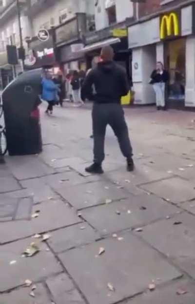 Trying to fight against an old man