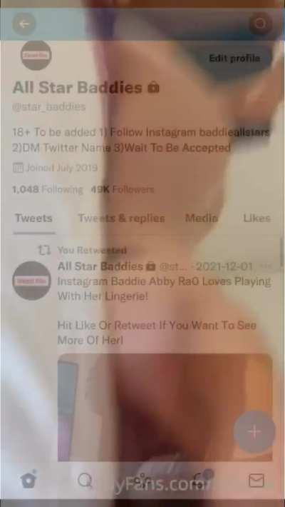 Instagram Baddie Abbi R@0 Loves Being Naked For You! Twitter:@star_baddies