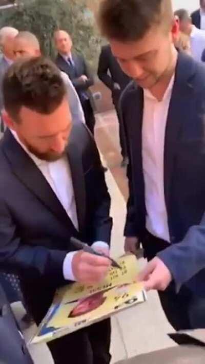 When you meet Lionel Messi but......
