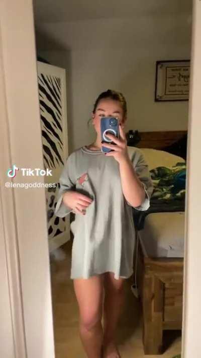 I hope you don't mine my petite tits distracting you