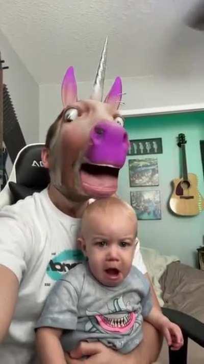 to make a baby laught.