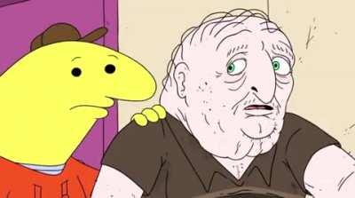 I just realized that the bliblie screamed like that because It thought Charlie was a huge piece of cheese and was going for him until Desmond intervened. Alan even gives him a light bite on the nose at the end as a joke on that.