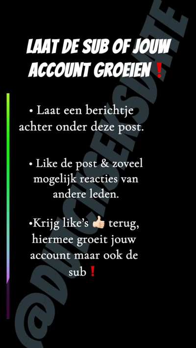 ❗️Like voor een Like❗️