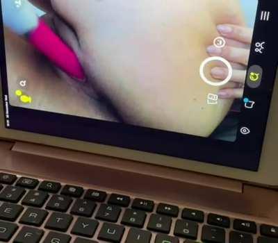 Finally I was able to watch myself from a different angle while masturbating