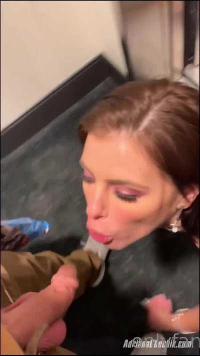 Makes His GF Crawl In The Hotel Lobby And Suck His Dick