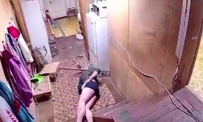 This staircase has declared war and the Russians are losing!