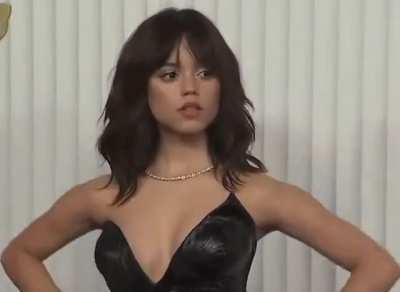 Jenna Ortega - Cleavage in black