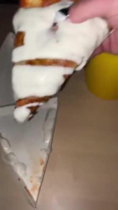 Thanks, I hate this guy ruining a delicious slice of pizza.