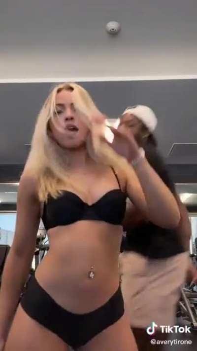 Goofing off in the gym