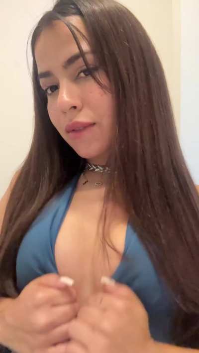 I want your cum on my tits every day!