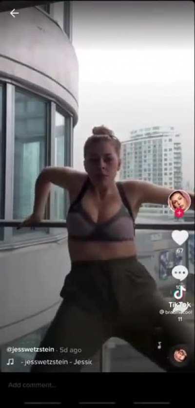 She is dueting herself :D