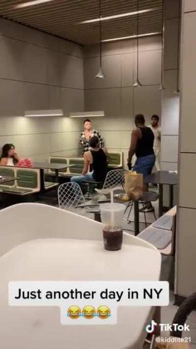 Man brings hatchet to a fight in McDonald’s