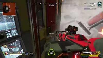 When you have no ammo, a jump pad and 1 kraber shot left