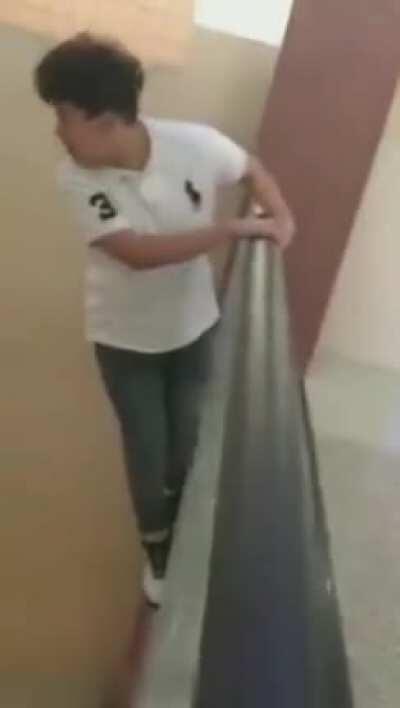 Hi, im pudgy and the exact opposite of athletic. Allow me to jump down from this balcony like i am a seasoned parkour pro. Ouch