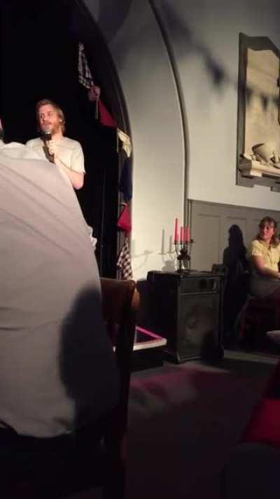 Lecturing the audience who didn't laugh at your jokes