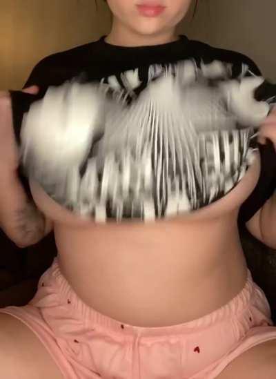 first word that comes to mind when u see my titties?