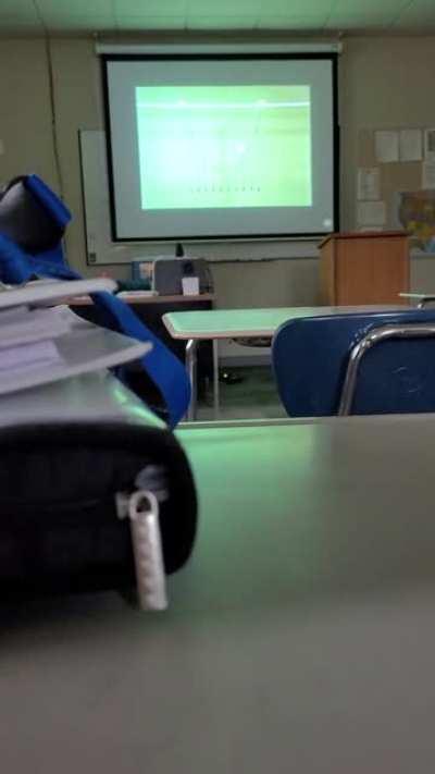 WCGW playing a boring video in class