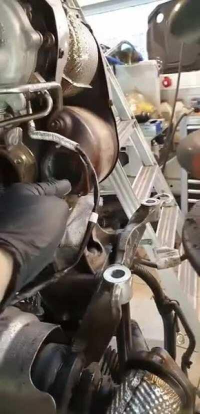 Thanks again Audi for somehow making every piece under the hood covered by a million others. (Changing the exhaust cooler because of buildup)