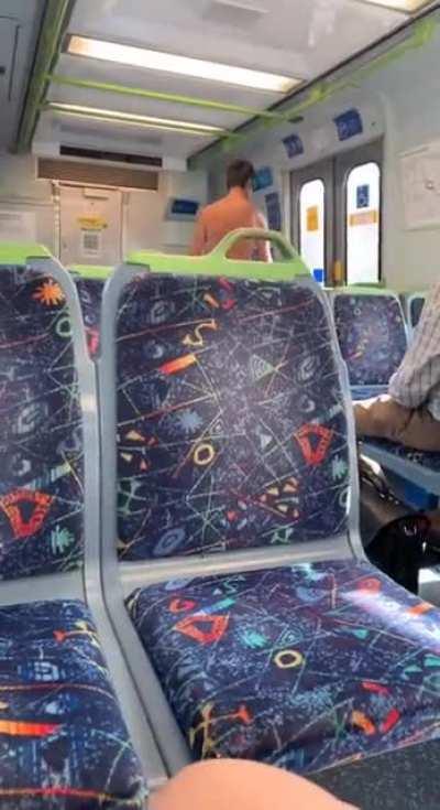 Dude angry on a bus for no reason