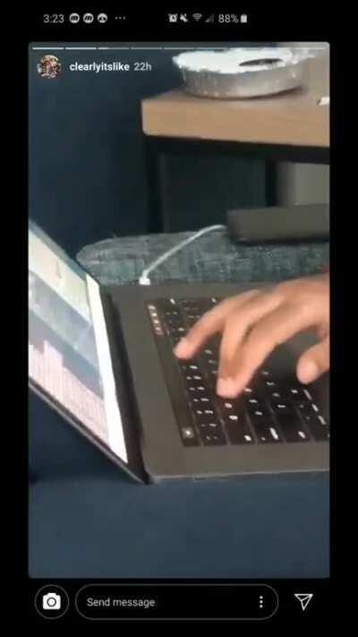 Got a screen recording of Logic and 6ix working on something