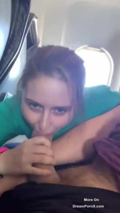 Handling a Big Cock on an Airplane