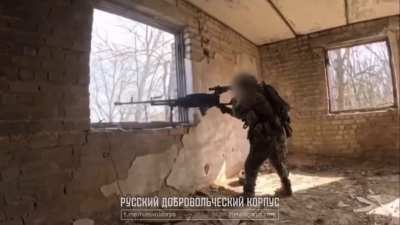 SOF of the Russian Volunteer Corps (fighting for Ukraine) targeted Russian Forces with heavy machine gun. Kupyansk direction. [Published 28.05.2025]