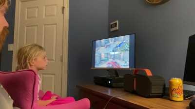 Per several requests. Here is some live gameplay of me and the cutest zombie slayer on IX. Made it to round 33 before bedtime. She loves Quacknorak elixir. Makes her giggle every time. Apologize for the poor camera angle.