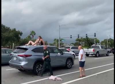 Never seen a cop so helpless!