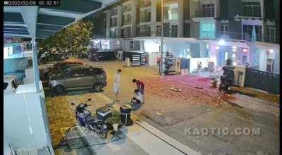 Chinese fireworks in action